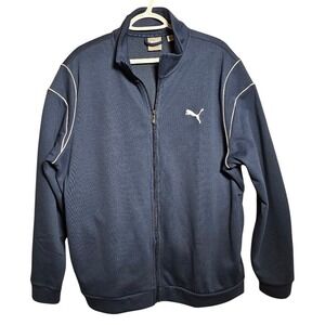 Puma Mens Full Zip Track Jacket Navy Blue White Piping 683823-14 XL. 689